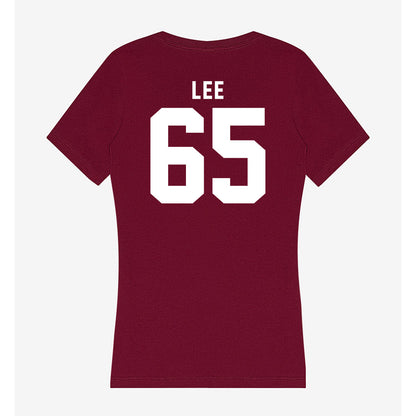 SIU Carbondale - NCAA Football : Owen Lee - Women's V-Neck T-Shirt-1