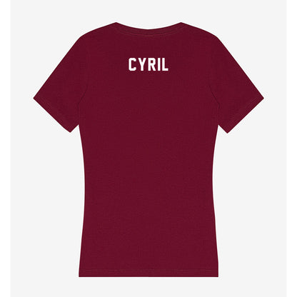 SIU Carbondale - NCAA Women's Track & Field : Raelyn Cyril - Women's V-Neck T-Shirt-1