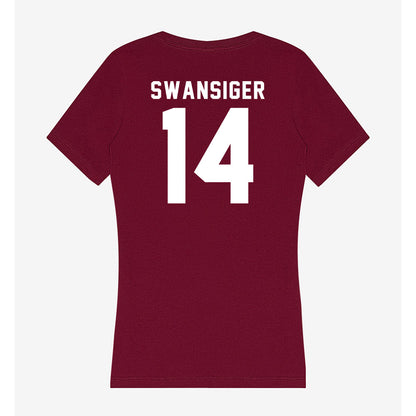 SIU Carbondale - NCAA Women's Volleyball : Ella Swansiger - Women's V-Neck T-Shirt-1