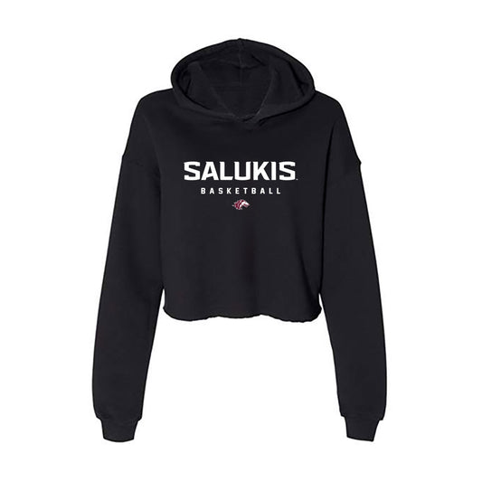 SIU Carbondale - NCAA Men's Basketball : Quelron House - Women's Crop Fleece Hoodie-0