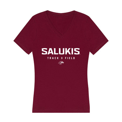 SIU Carbondale - NCAA Women's Track & Field : Raelyn Cyril - Women's V-Neck T-Shirt-0