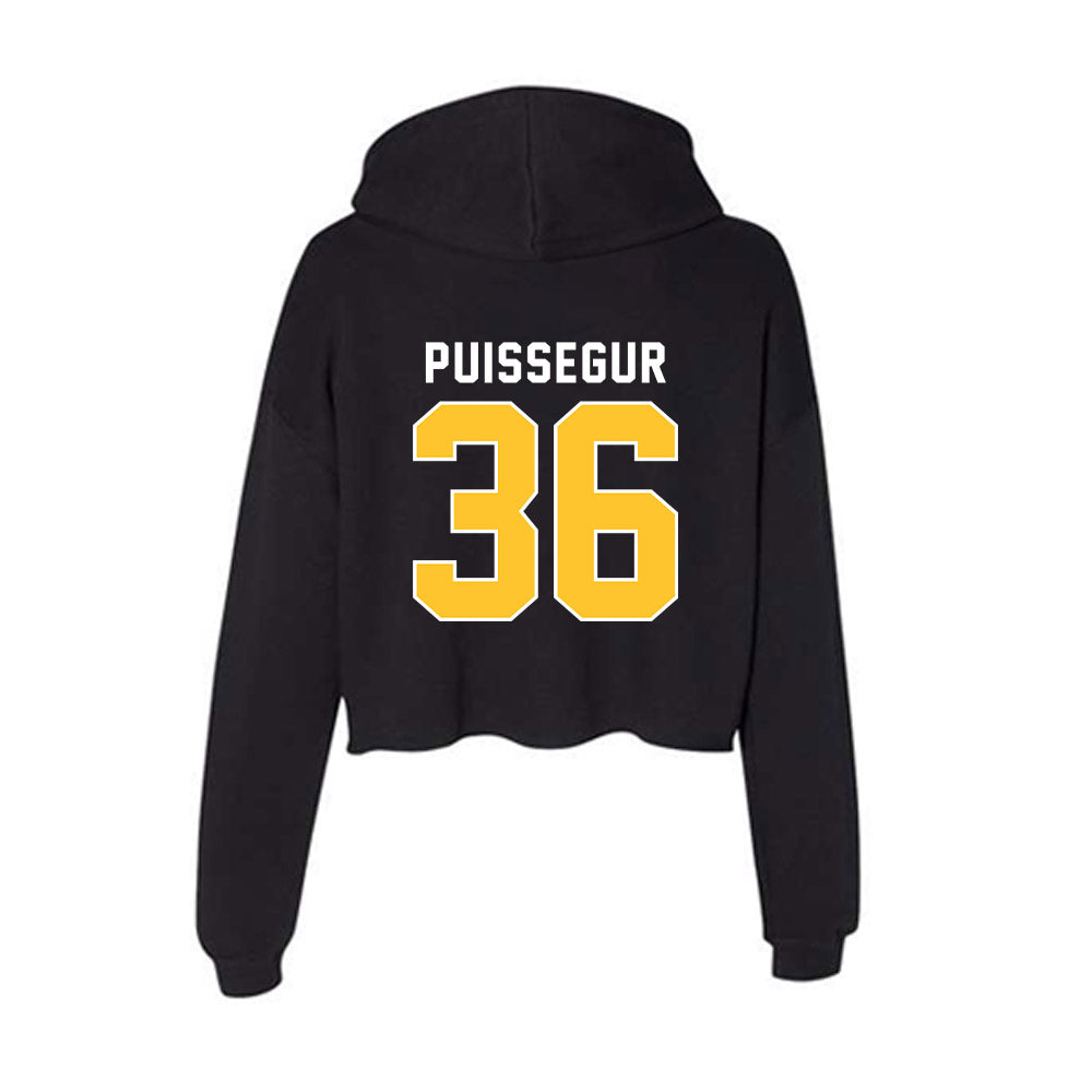 SLU - NCAA Football : Shawn Puissegur - Women's Crop Fleece Hooded Sweatshirt-1