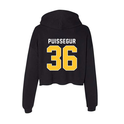 SLU - NCAA Football : Shawn Puissegur - Women's Crop Fleece Hooded Sweatshirt-1