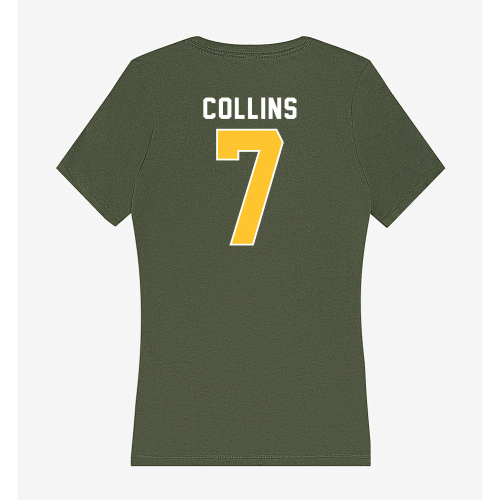 SLU - NCAA Women's Basketball : Aliyah Collins - Women's V-Neck T-Shirt-1