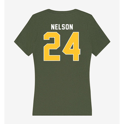 SLU - NCAA Women's Soccer : Aja Nelson - Women's V-Neck T-Shirt-1