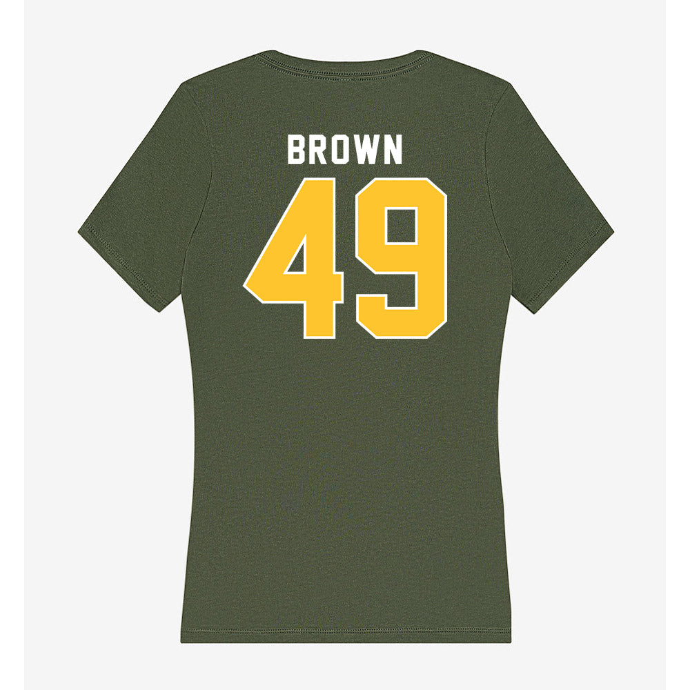 SLU - NCAA Football : Kendell Brown - Women's V-Neck T-Shirt-1