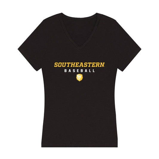 SELU - NCAA Baseball : Larson Fabre - Women's V-Neck T-Shirt-0