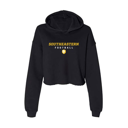 SLU - NCAA Football : Shawn Puissegur - Women's Crop Fleece Hooded Sweatshirt-0