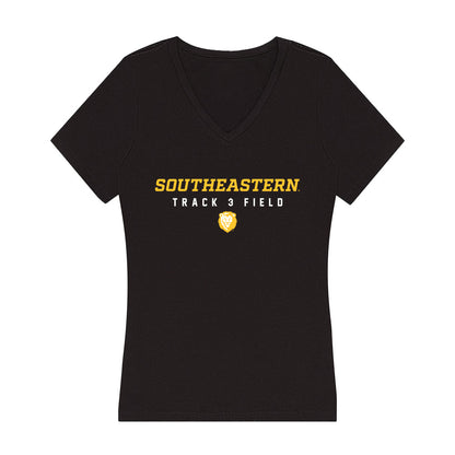 SELU - NCAA Women's Track & Field : Jaydan Jackson - Women's V-Neck T-Shirt-0