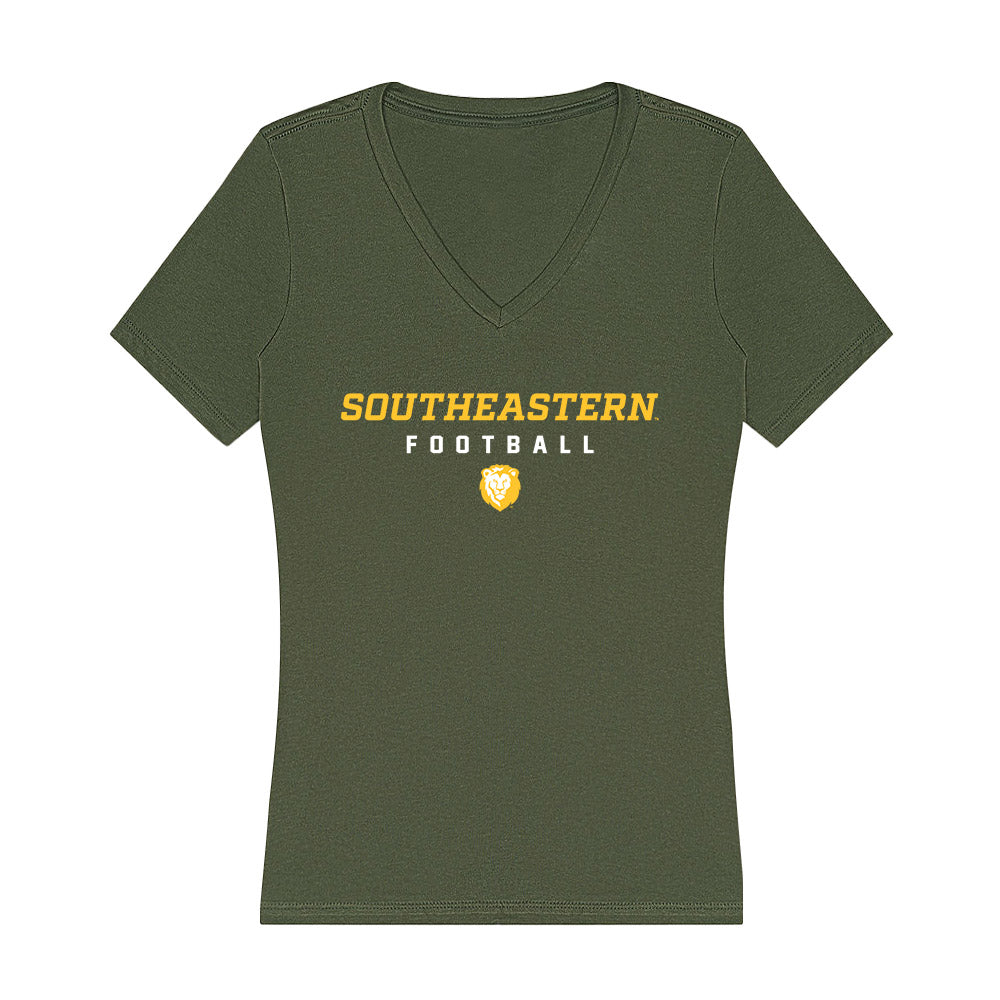 SLU - NCAA Football : Shawn Puissegur - Women's V-Neck T-Shirt-0