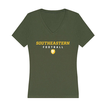 SLU - NCAA Football : Shawn Puissegur - Women's V-Neck T-Shirt-0