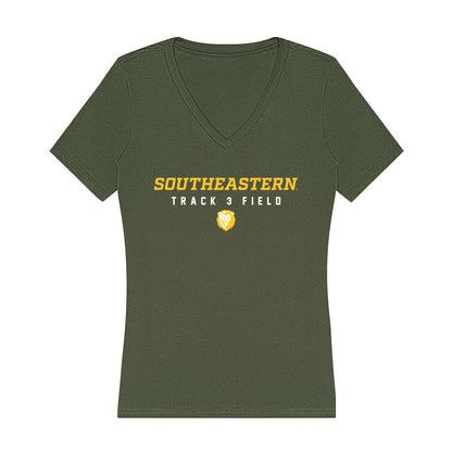 SLU - NCAA Women's Track & Field : Kaiyah Brown - Women's V-Neck T-Shirt-0