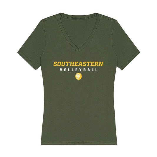 SLU - NCAA Women's Volleyball : Claire King - Women's V-Neck T-Shirt-0