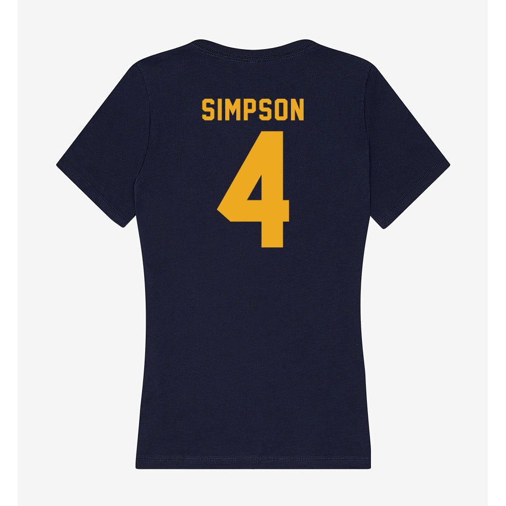 ETAMU - NCAA Football : Micah Simpson - Women's V-Neck T-Shirt-1