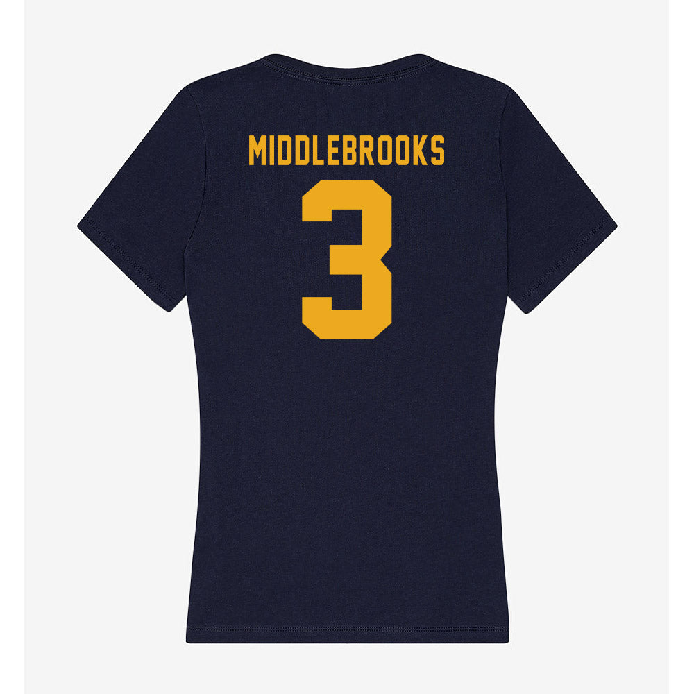 ETAMU - NCAA Football : Qua Middlebrooks - Women's V-Neck T-Shirt-1