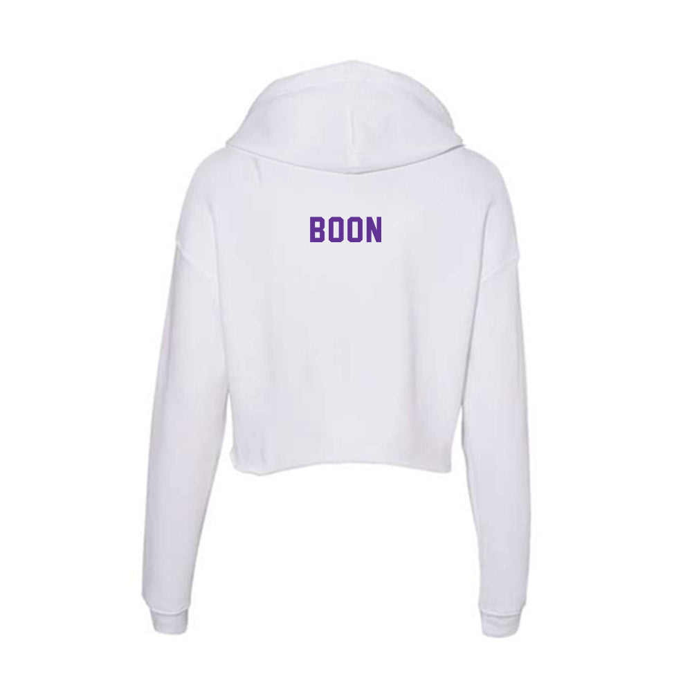 Northwestern State - NCAA Men's Track & Field : Bruce Boon - Women's Crop Fleece Hoodie-1