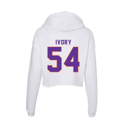 Northwestern State - NCAA Football : Kemarion Ivory - Women's Crop Fleece Hooded Sweatshirt-1