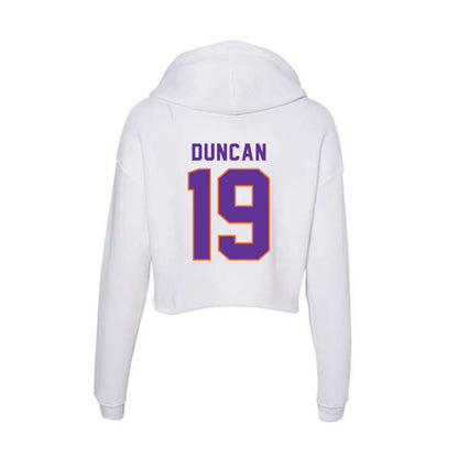 Northwestern State - NCAA Football : Jimmie Duncan - Women's Crop Fleece Hoodie-1