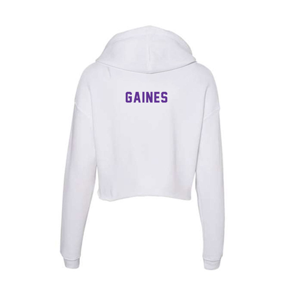Northwestern State - NCAA Men's Track & Field : Keontae Gaines - Women's Crop Fleece Hoodie-1