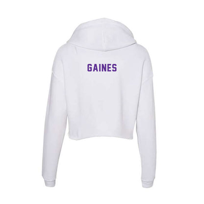 Northwestern State - NCAA Men's Track & Field : Keontae Gaines - Women's Crop Fleece Hoodie-1