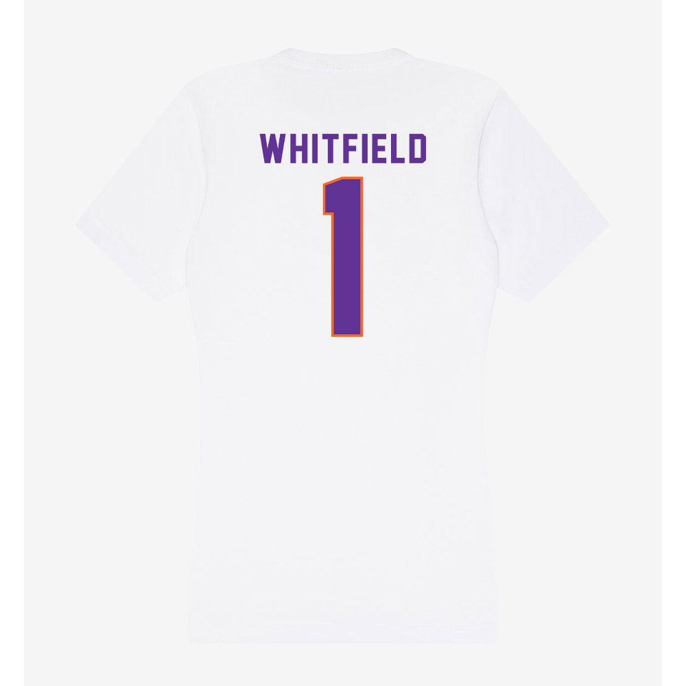 Northwestern State - NCAA Women's Volleyball : Julia Whitfield - Women's V-Neck T-Shirt-1