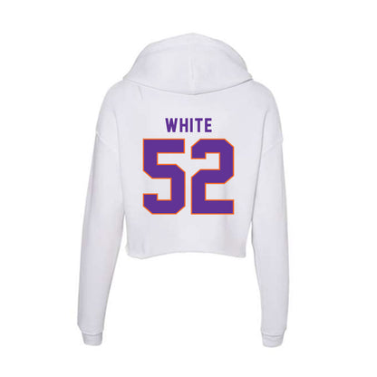 Northwestern State - NCAA Baseball : Carter White - Women's Crop Fleece Hoodie-1