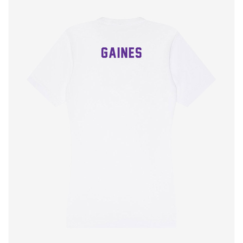 Northwestern State - NCAA Men's Track & Field : Keontae Gaines - Women's V-Neck T-Shirt-1