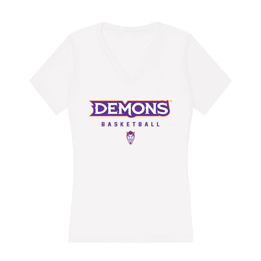 Northwestern State - NCAA Women's Basketball : Karma Wynn - Women's V-Neck T-Shirt-0