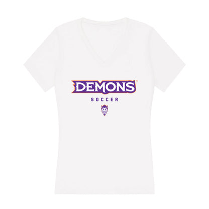 Northwestern State - NCAA Women's Soccer : Maliya Maldonado - Women's V-Neck T-Shirt-0