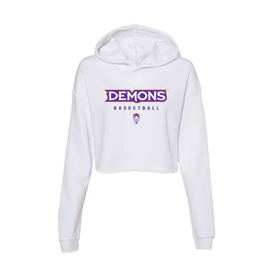Northwestern State - NCAA Women's Basketball : Karma Wynn - Women's Crop Fleece Hooded Sweatshirt-0