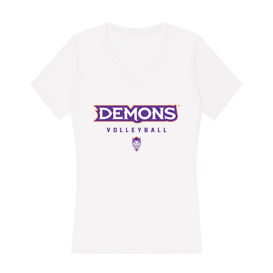 Northwestern State - NCAA Women's Volleyball : Addison Guy - Women's V-Neck T-Shirt-0
