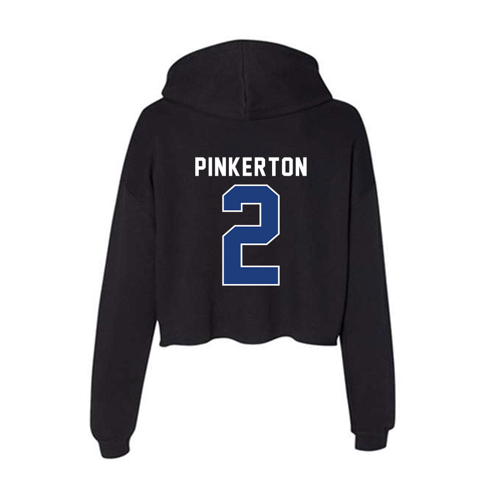 McNeese State - NCAA Baseball : DJ Pinkerton - Women's Crop Fleece Hoodie-1