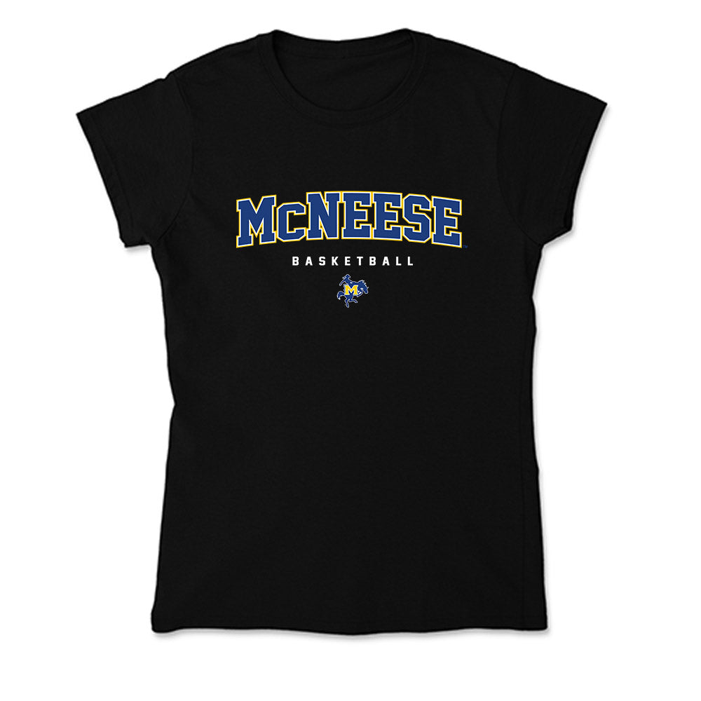 McNeese State - NCAA Men's Basketball : Alier Maluk - Soft Style Women’s T-Shirt-0
