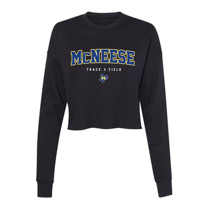 McNeese State - NCAA Women's Track & Field : Kennah Bent - Women's Cropped Crew Fleece-0