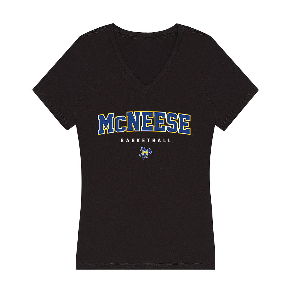 McNeese State - NCAA Women's Basketball : Kiayra Ellis - Women's V-Neck T-Shirt-0
