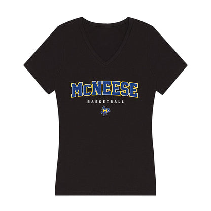 McNeese State - NCAA Women's Basketball : Kiayra Ellis - Women's V-Neck T-Shirt-0