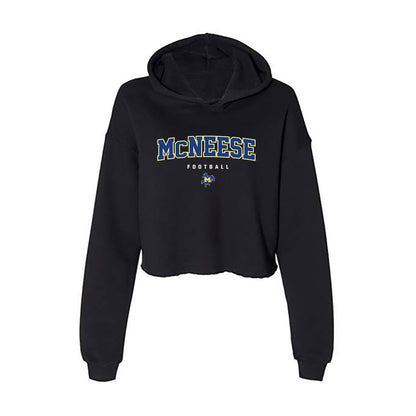 McNeese State - NCAA Football : Marquez Davis - Women's Crop Fleece Hoodie-0