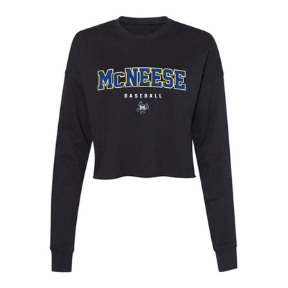 McNeese State - NCAA Baseball : Garett Blanchard - Women's Cropped Crew Fleece-0