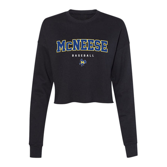 McNeese State - NCAA Baseball : Garett Blanchard - Women's Cropped Crew Fleece-0