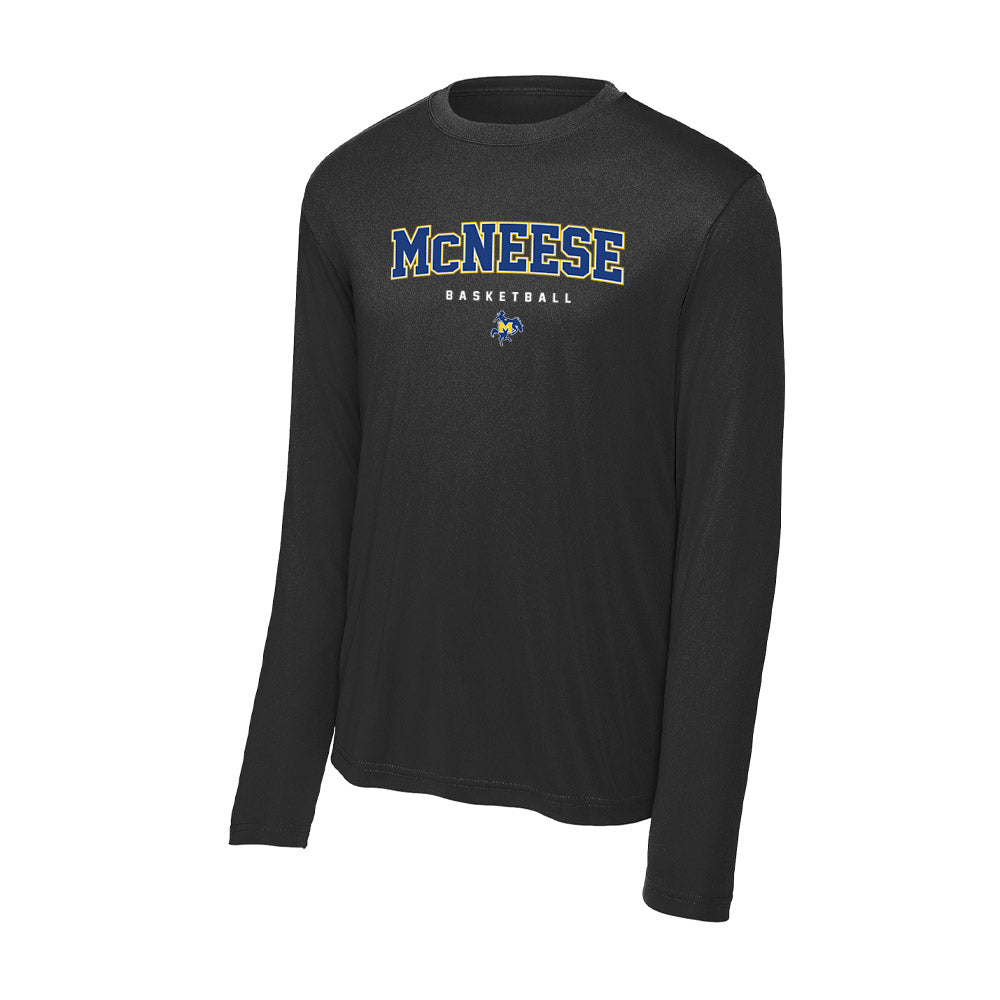 McNeese State - NCAA Men's Basketball : Alier Maluk - Activewear Long Sleeve T-Shirt-0