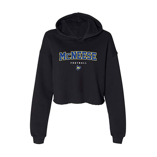 McNeese State - NCAA Football : Eric Aschenbeck - Women's Crop Fleece Hoodie-0