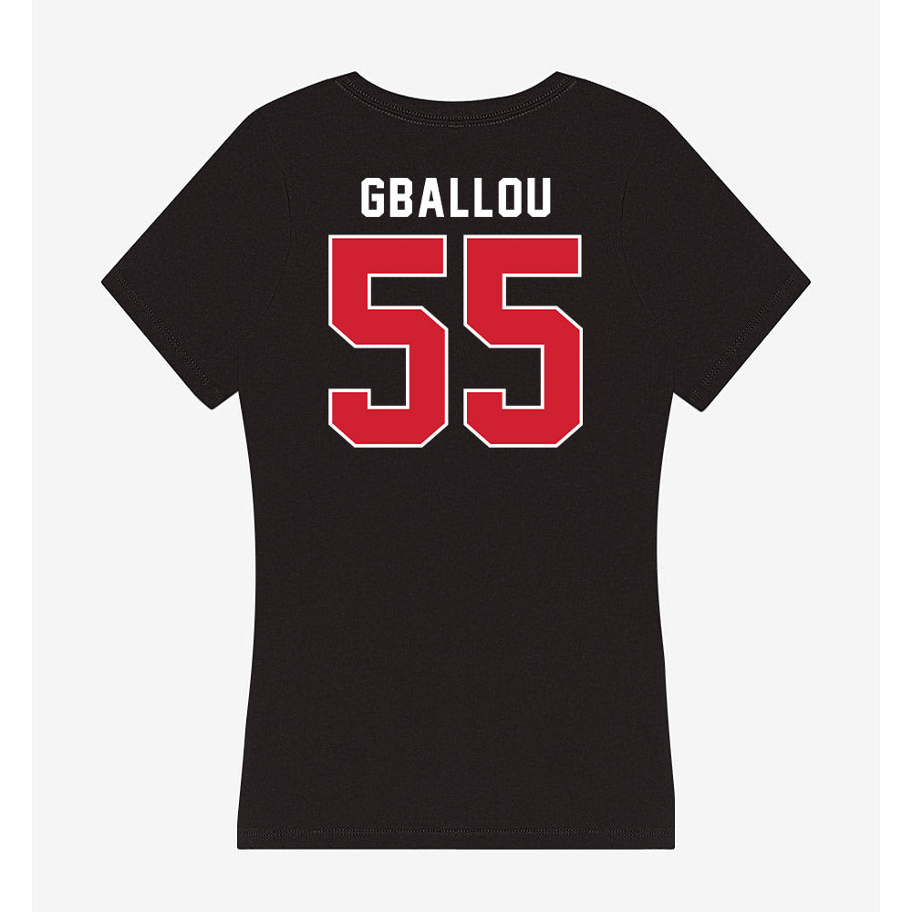 Eastern Washington - NCAA Men's Basketball : Alan Gballou - Women's V-Neck T-Shirt-1