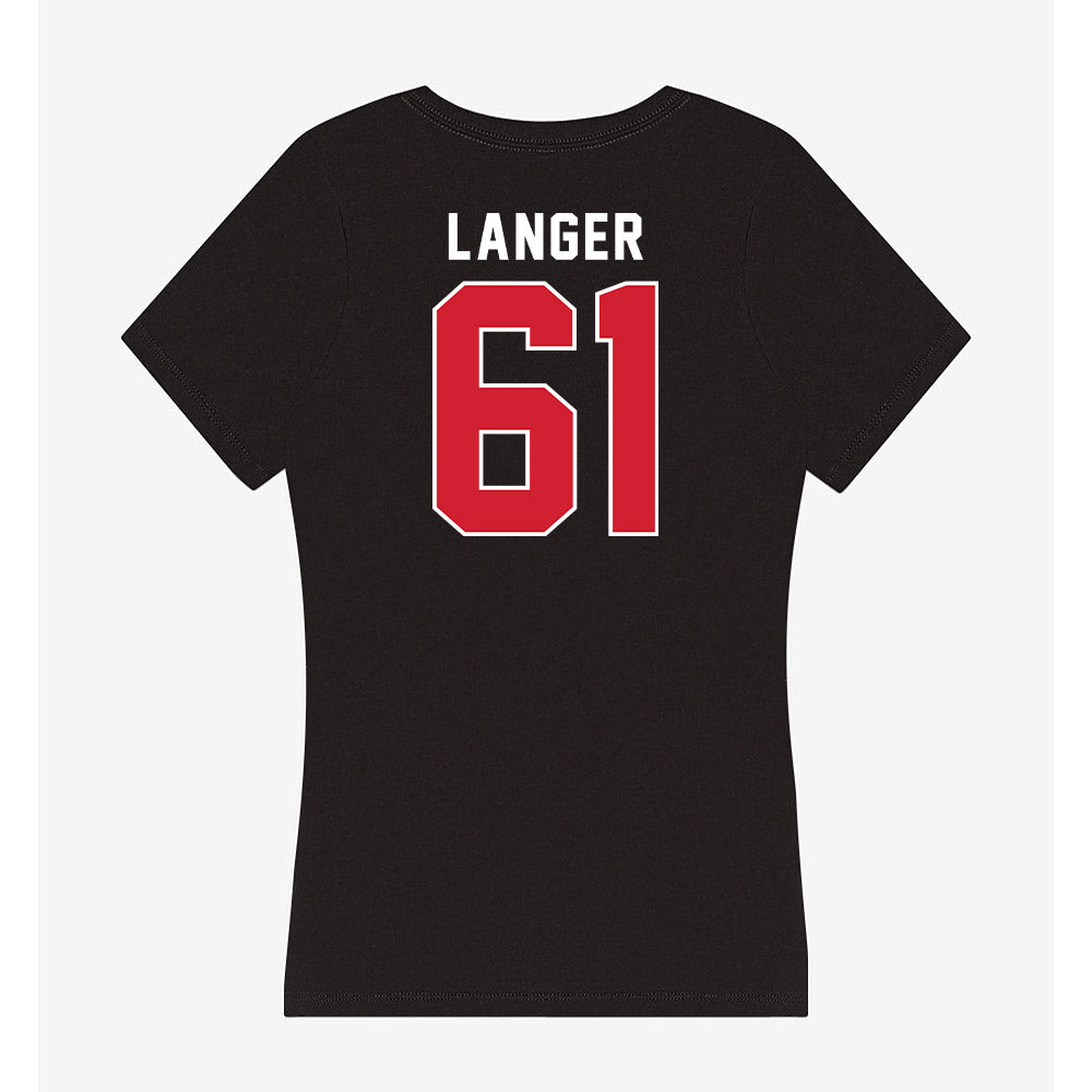 Eastern Washington - NCAA Baseball : Andrew Langer - Women's V-Neck T-Shirt-1