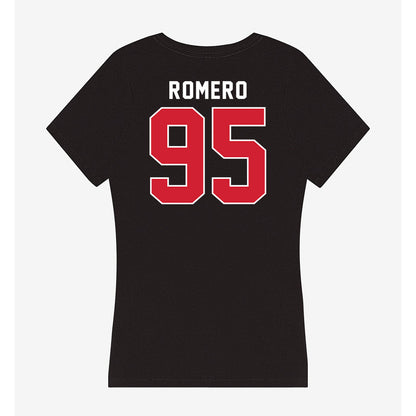 Eastern Washington - NCAA Football : Waylon Romero - Women's V-Neck T-Shirt-1