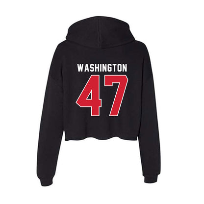 Eastern Washington - NCAA Football : Messiah Washington - Women's Crop Fleece Hoodie-1