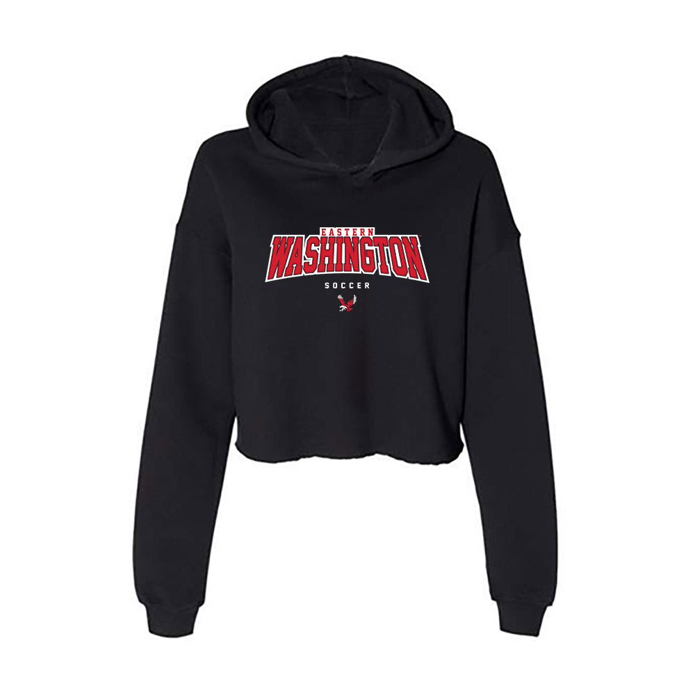Eastern Washington - NCAA Women's Soccer : Deanna Montero - Women's Crop Fleece Hooded Sweatshirt-0