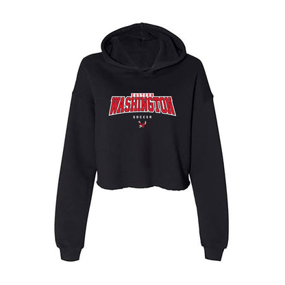 Eastern Washington - NCAA Women's Soccer : Deanna Montero - Women's Crop Fleece Hooded Sweatshirt-0