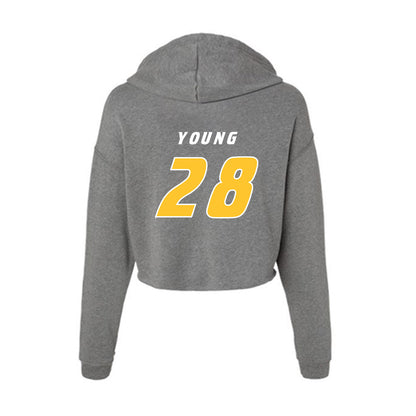 Hofstra - NCAA Men's Lacrosse : Erik Young - Women's Crop Fleece Hoodie-1