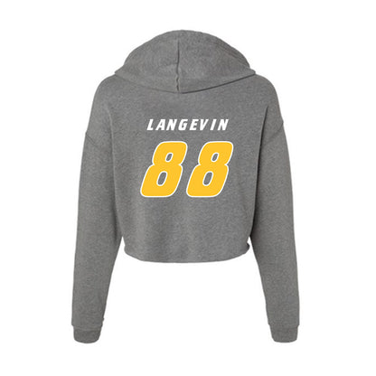 Hofstra - NCAA Men's Lacrosse : Cole Langevin - Women's Crop Fleece Hoodie-1