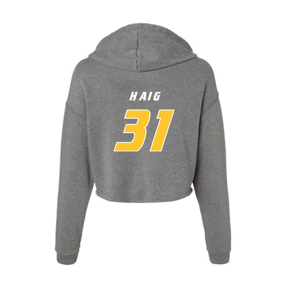 Hofstra - NCAA Softball : Kailyn Haig - Women's Crop Fleece Hoodie-1